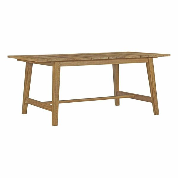 Modway Furniture 12 H x 58 W x 40 D in. Dor Set Outdoor Patio Teak Dining Table, Natural EEI-2712-NAT